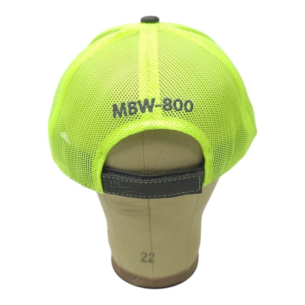 Outdoor Cap 3D Embroidered Mesh Snapback Trucker Baseball Hat Fluorescent Green - Picture 4 of 13